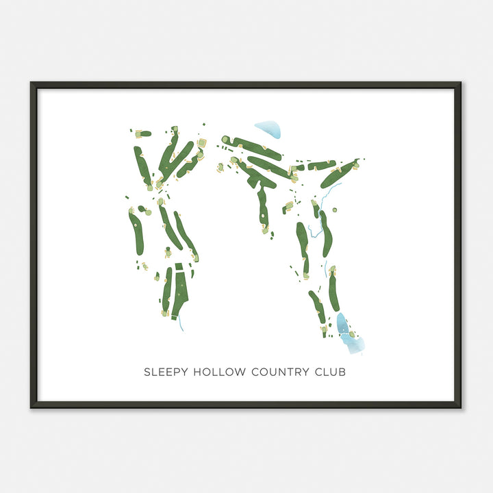 Print of Sleepy Hollow Country Club Modern Map