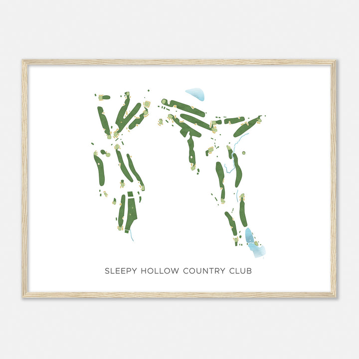 Print of Sleepy Hollow Country Club Modern Map