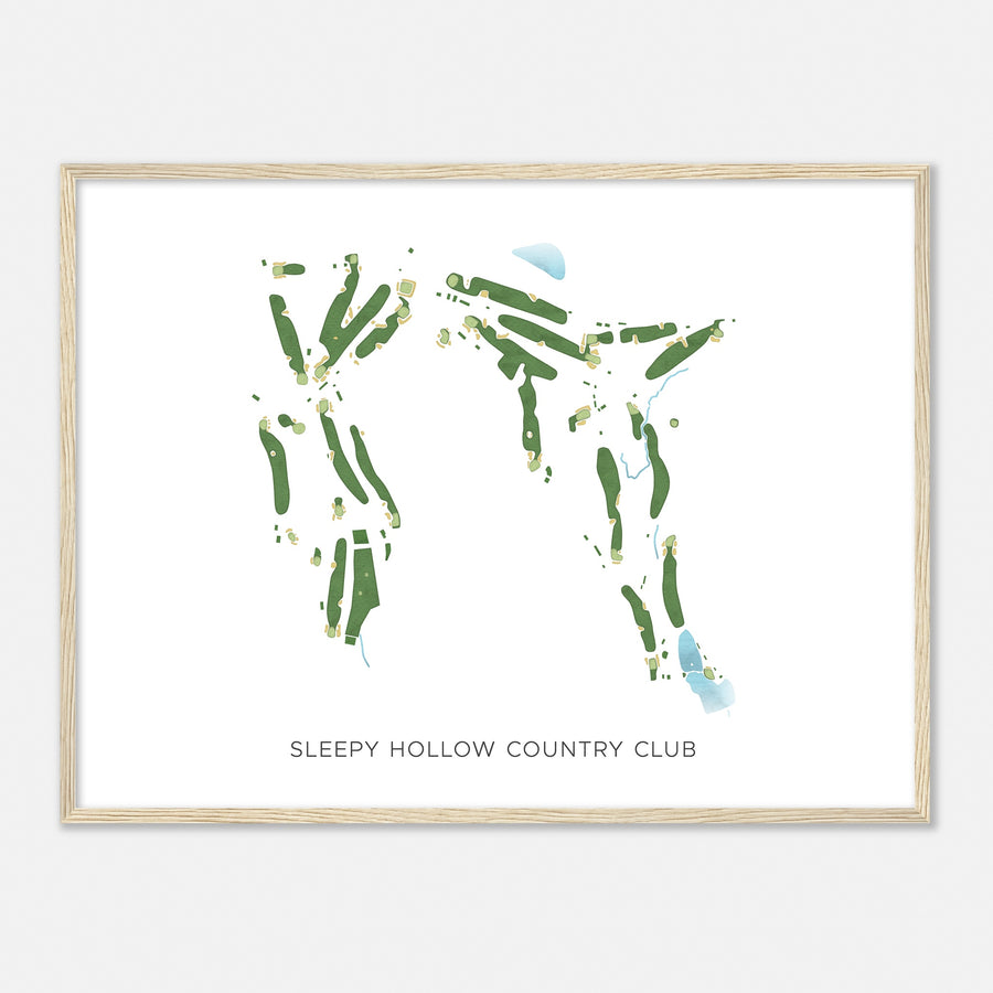 Print of Sleepy Hollow Country Club Modern Map