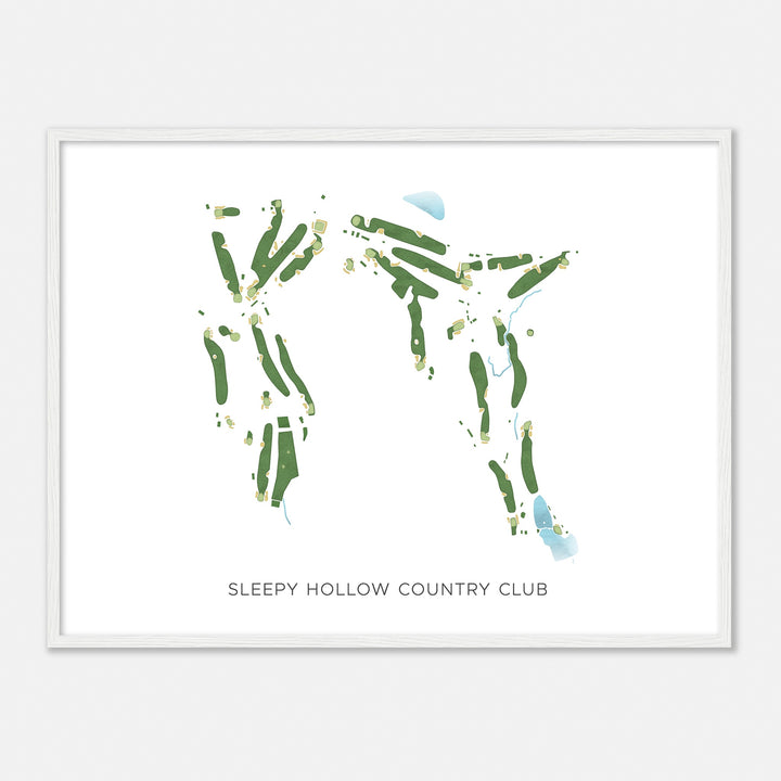Print of Sleepy Hollow Country Club Modern Map