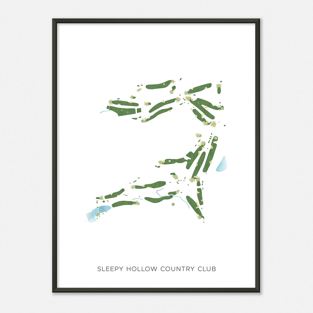 Print of Sleepy Hollow Country Club Modern Map