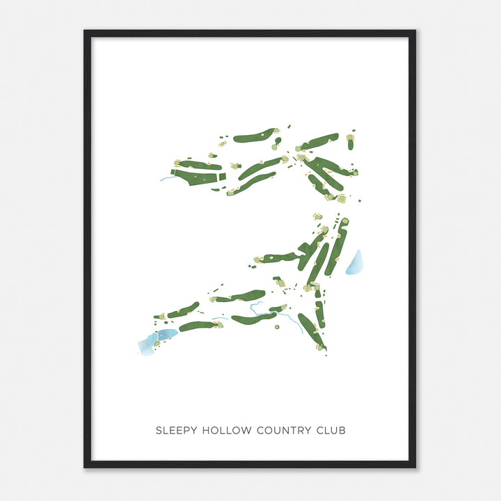 Print of Sleepy Hollow Country Club Modern Map