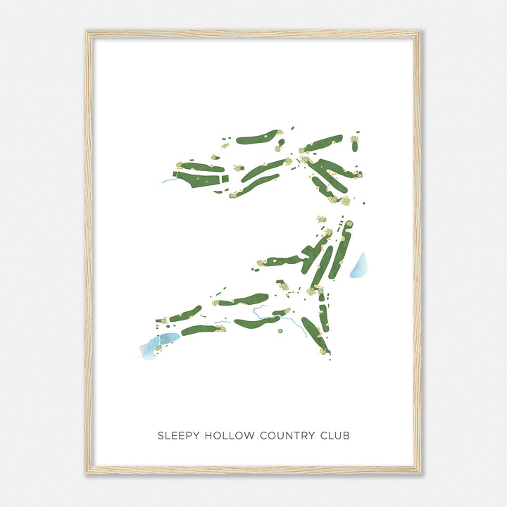 Print of Sleepy Hollow Country Club Modern Map