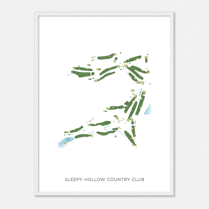 Print of Sleepy Hollow Country Club Modern Map