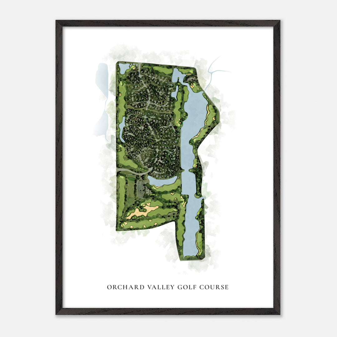 Print of Orchard Valley Golf Course Classic Map
