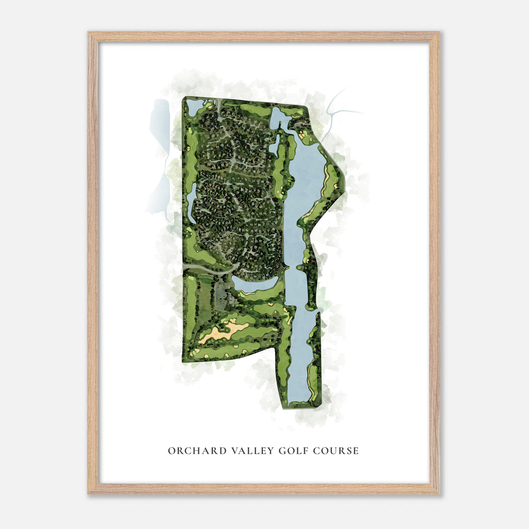 Print of Orchard Valley Golf Course Classic Map