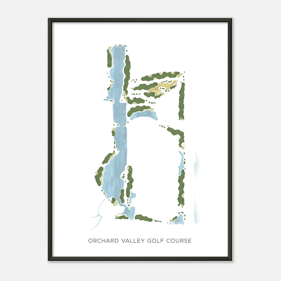 Print of Orchard Valley Golf Course Modern Map