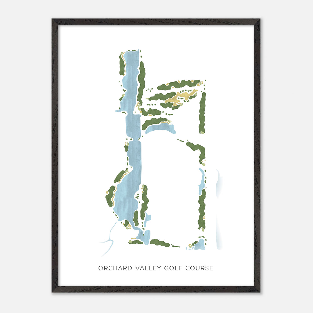 Print of Orchard Valley Golf Course Modern Map