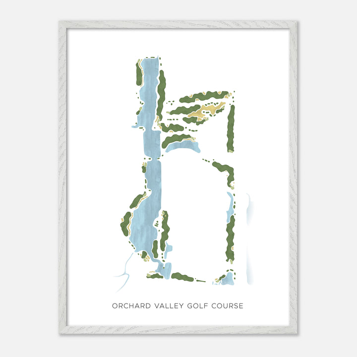 Print of Orchard Valley Golf Course Modern Map