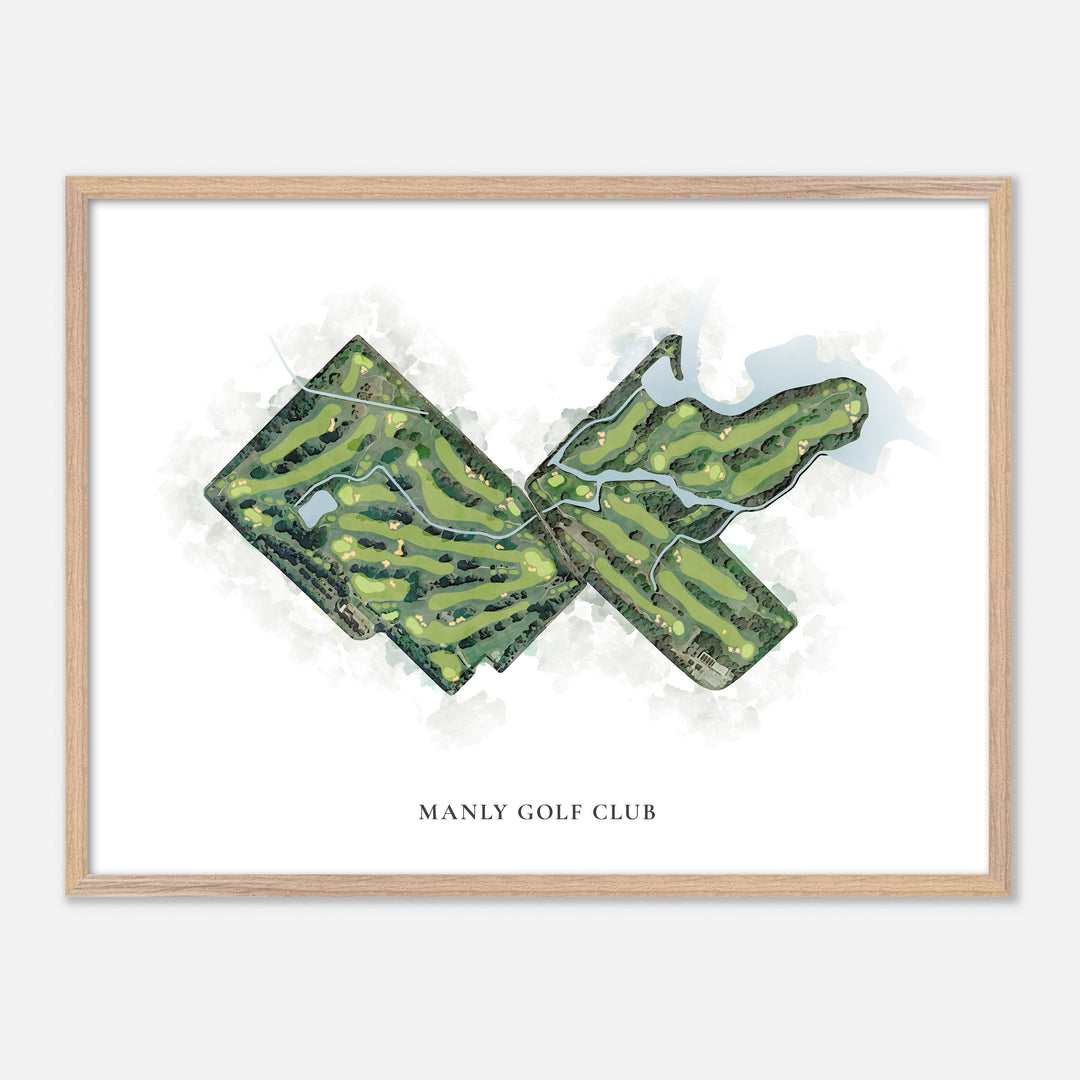 Print of Manly Golf Club Classic Map