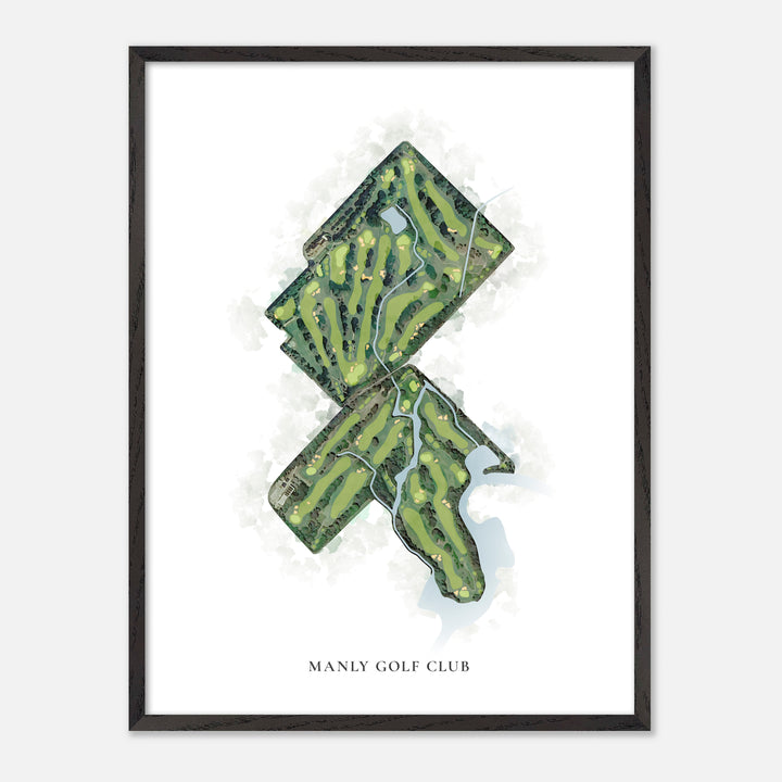 Print of Manly Golf Club Classic Map