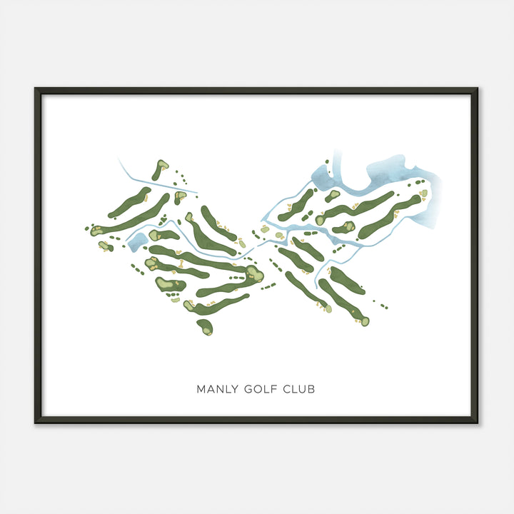 Print of Manly Golf Club Modern Map