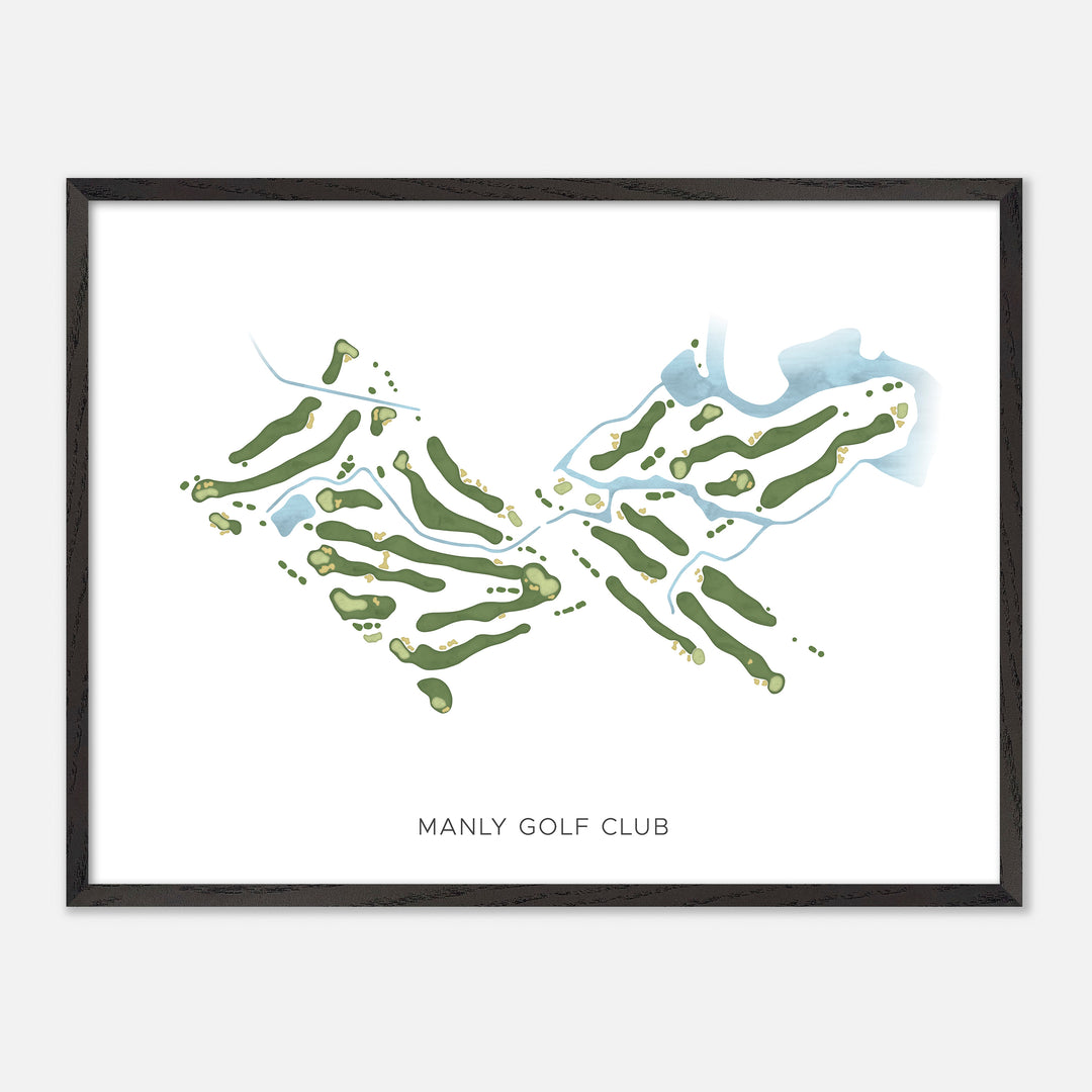 Print of Manly Golf Club Modern Map