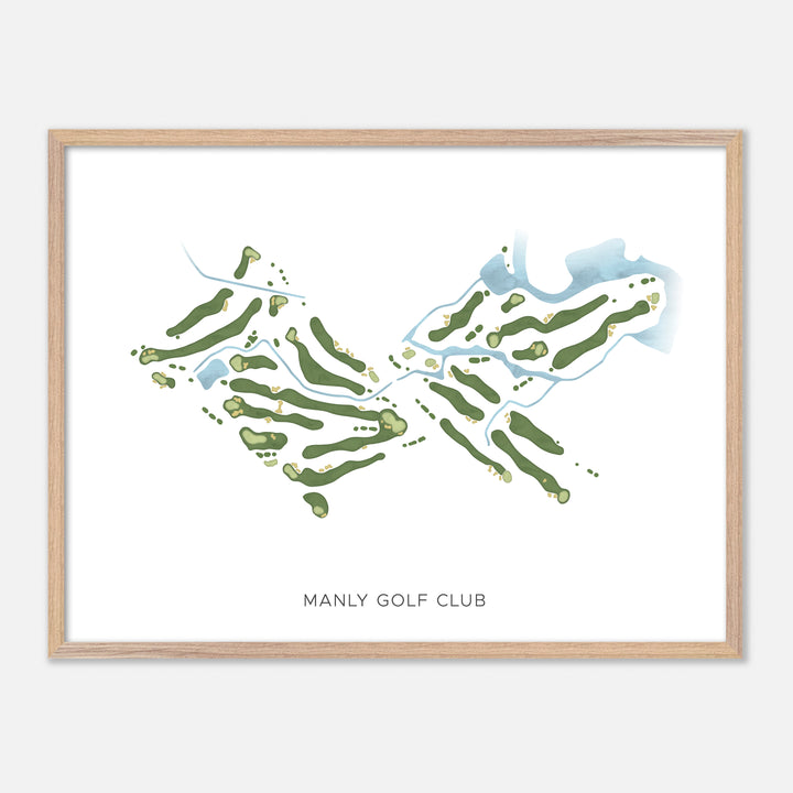 Print of Manly Golf Club Modern Map