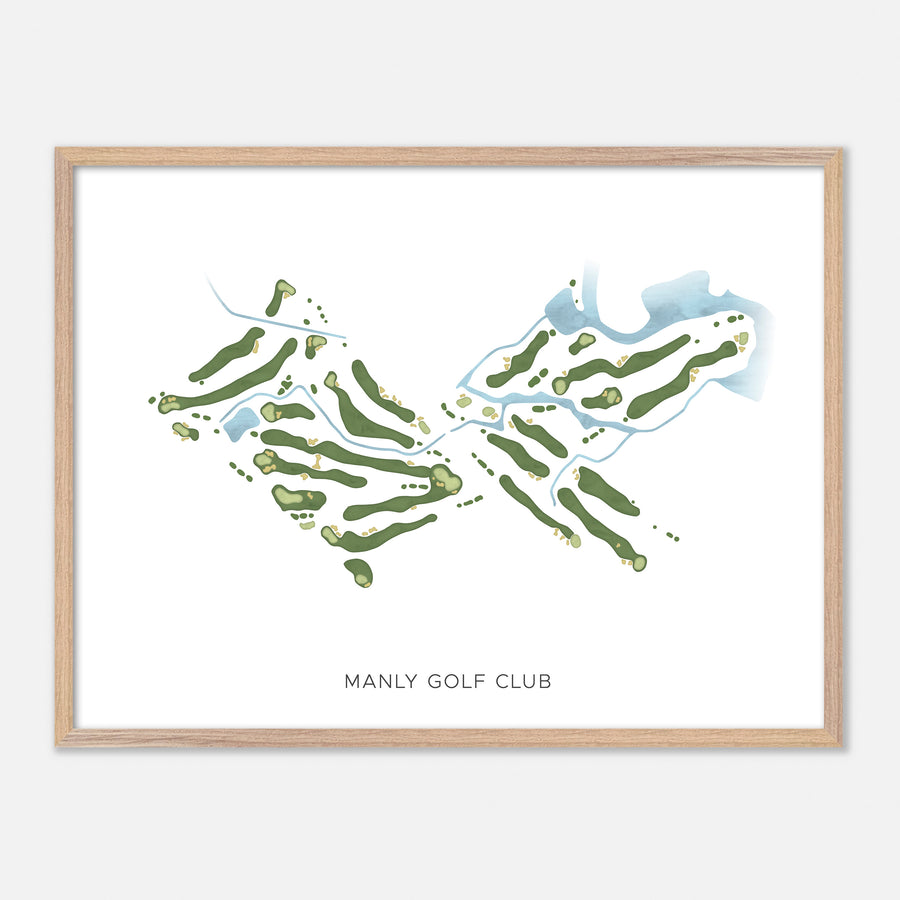 Print of Manly Golf Club Modern Map