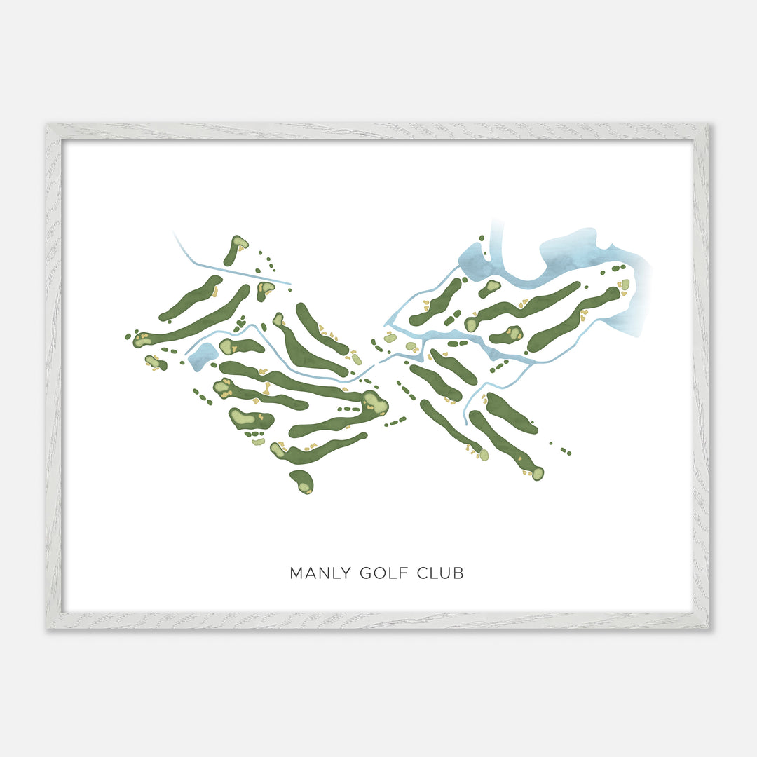 Print of Manly Golf Club Modern Map