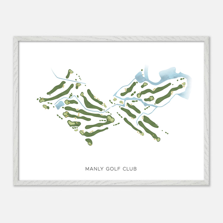 Print of Manly Golf Club Modern Map