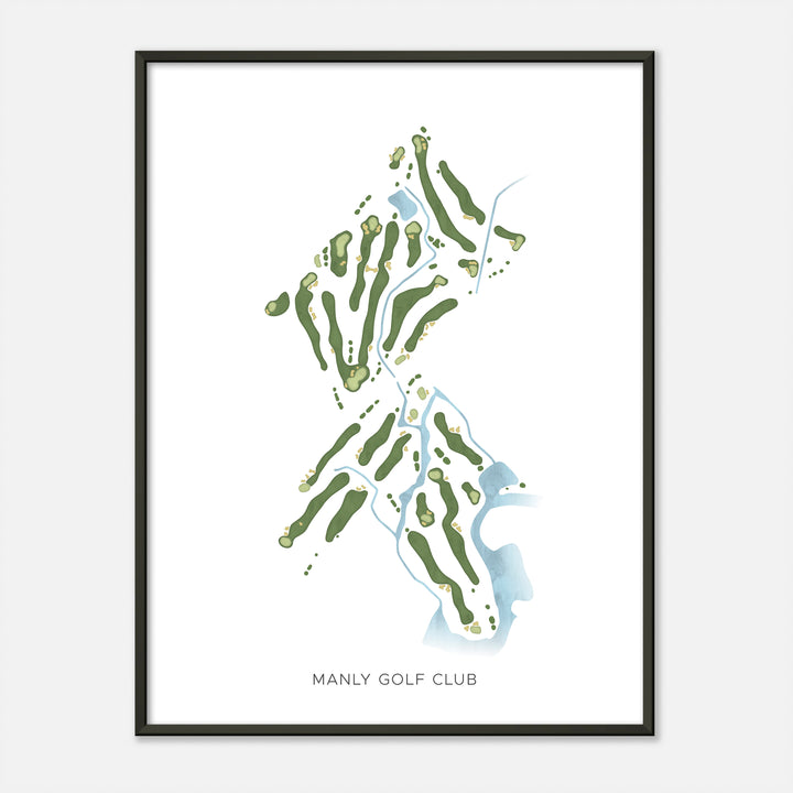 Print of Manly Golf Club Modern Map