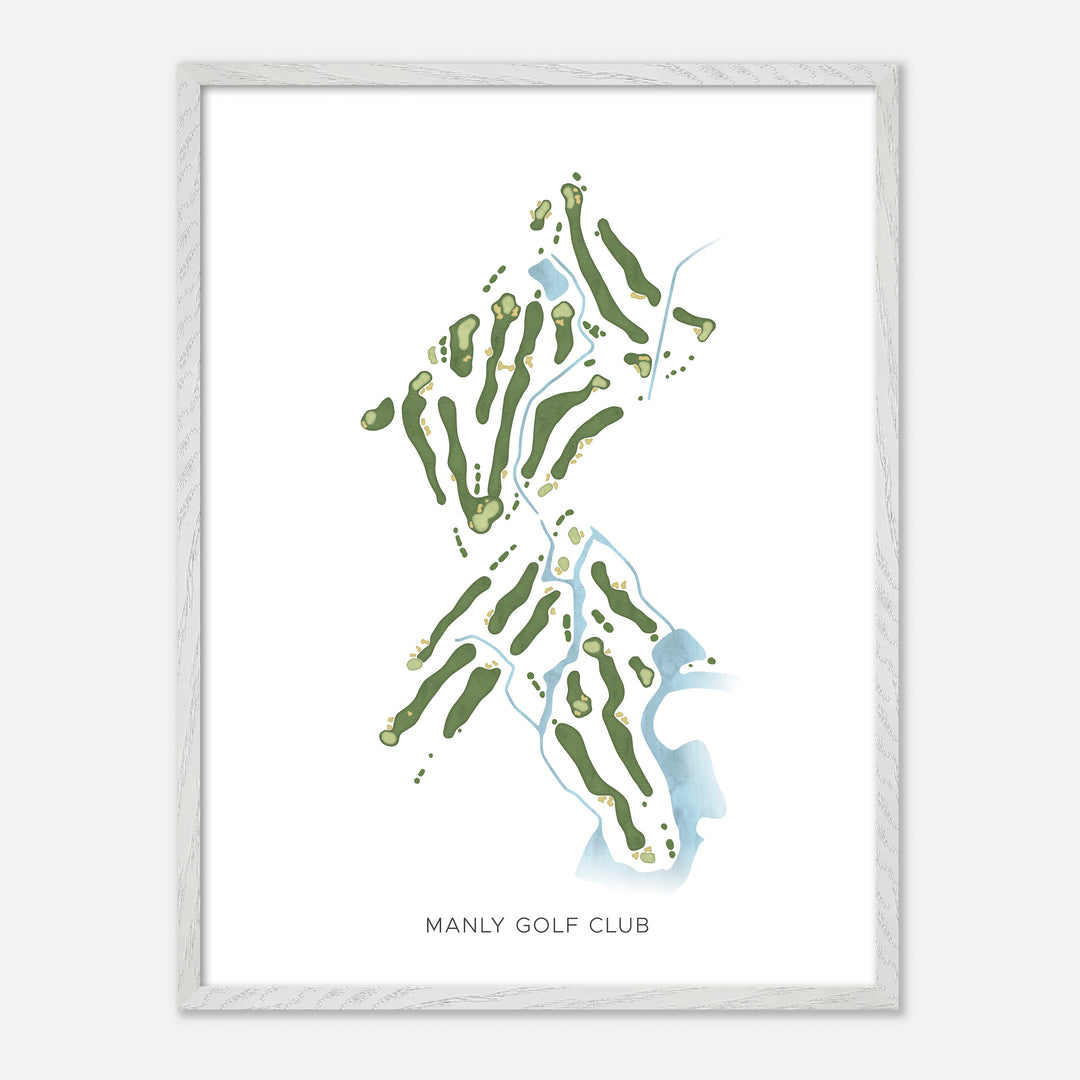 Print of Manly Golf Club Modern Map