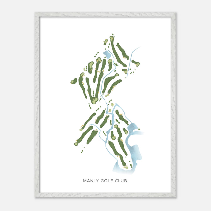 Print of Manly Golf Club Modern Map