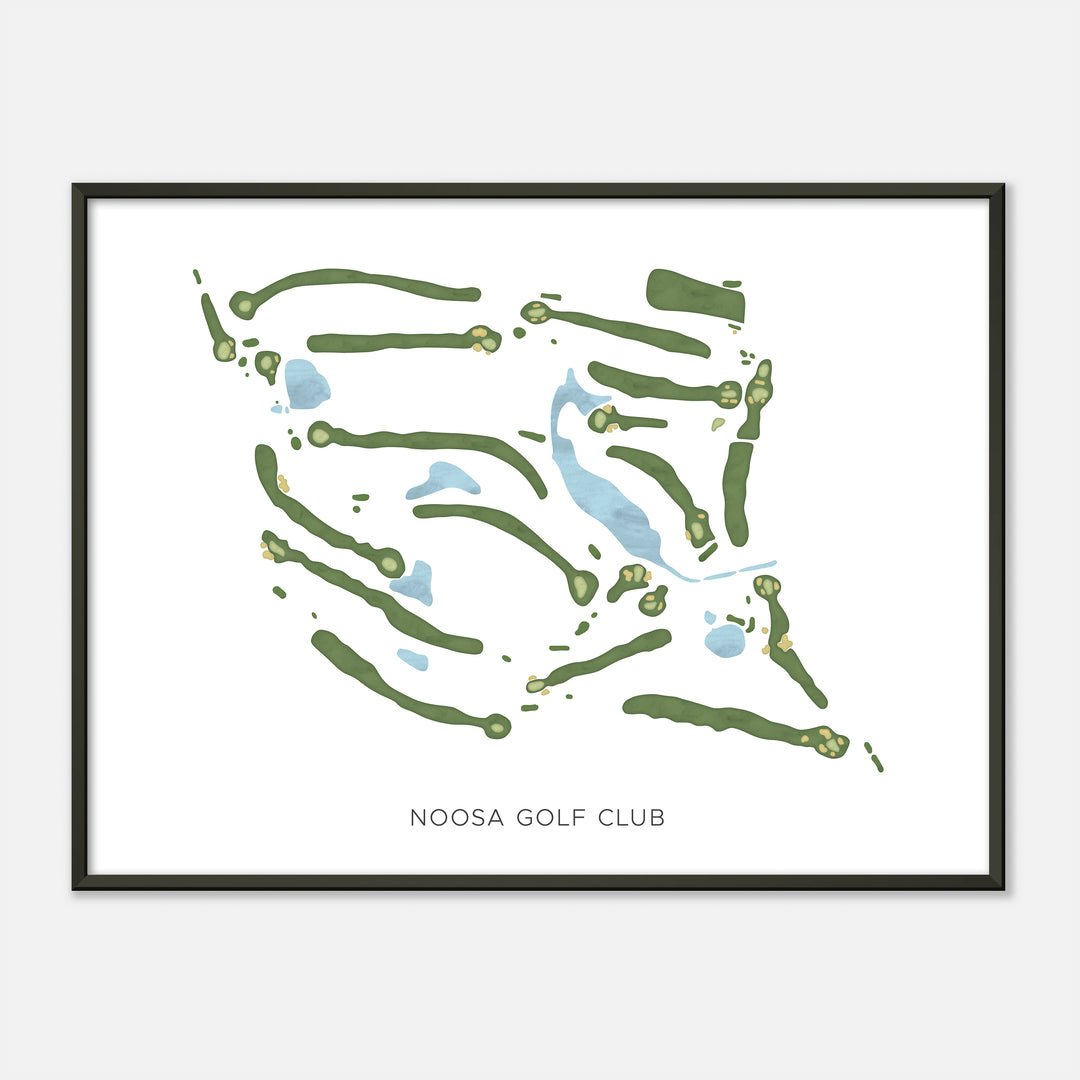 Print of Noosa Golf Club Modern Map