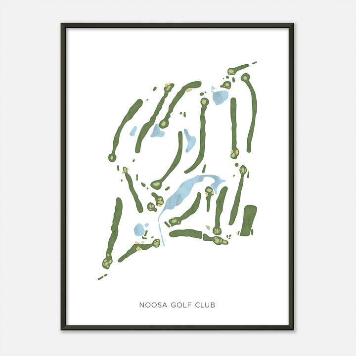 Print of Noosa Golf Club Modern Map