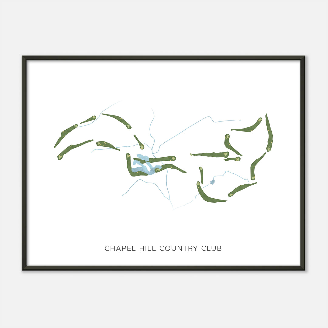 Print of Chapel Hill Country Club Modern Map
