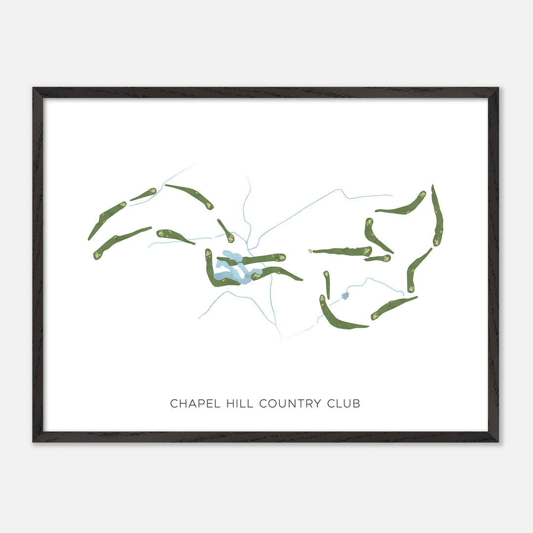 Print of Chapel Hill Country Club Modern Map