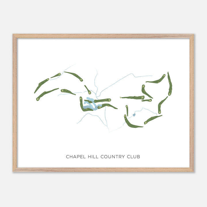 Print of Chapel Hill Country Club Modern Map