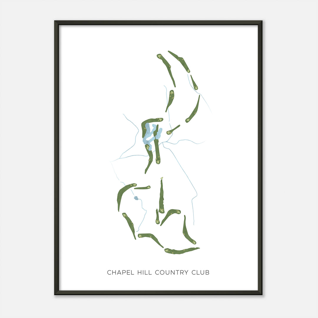 Print of Chapel Hill Country Club Modern Map