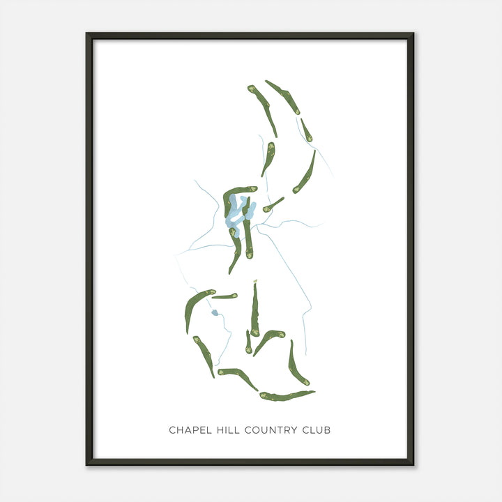 Print of Chapel Hill Country Club Modern Map
