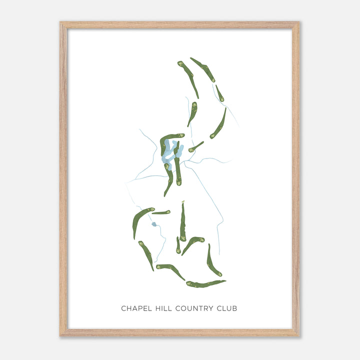 Print of Chapel Hill Country Club Modern Map