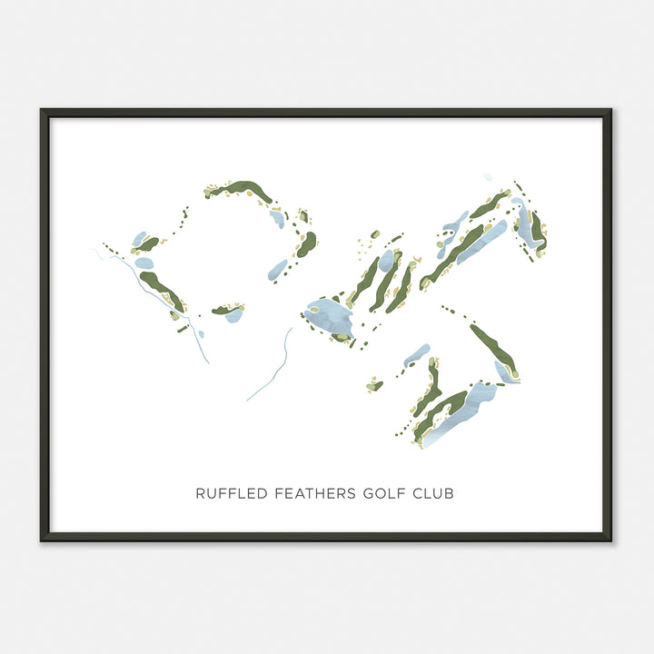 Print of Ruffled Feathers Golf Club Modern Map
