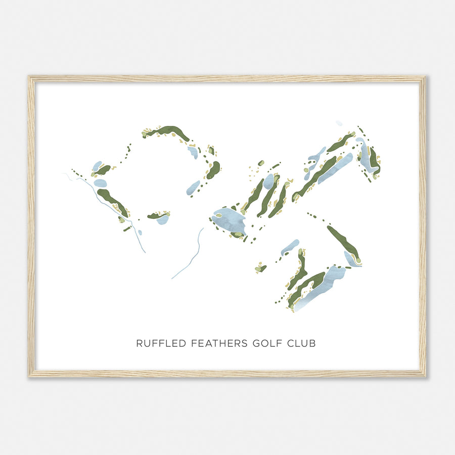 Print of Ruffled Feathers Golf Club Modern Map