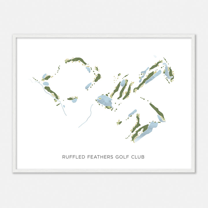 Print of Ruffled Feathers Golf Club Modern Map