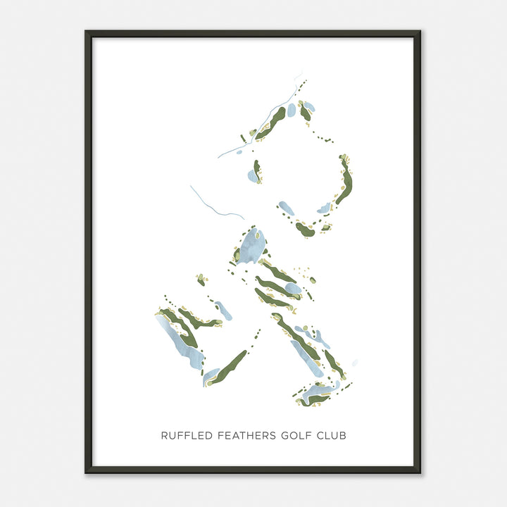Print of Ruffled Feathers Golf Club Modern Map
