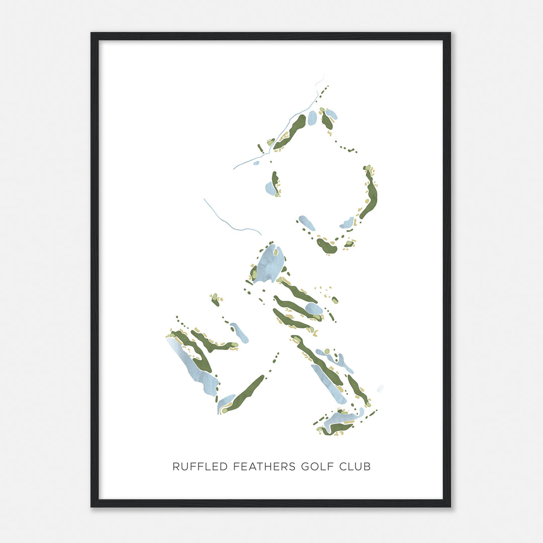 Print of Ruffled Feathers Golf Club Modern Map
