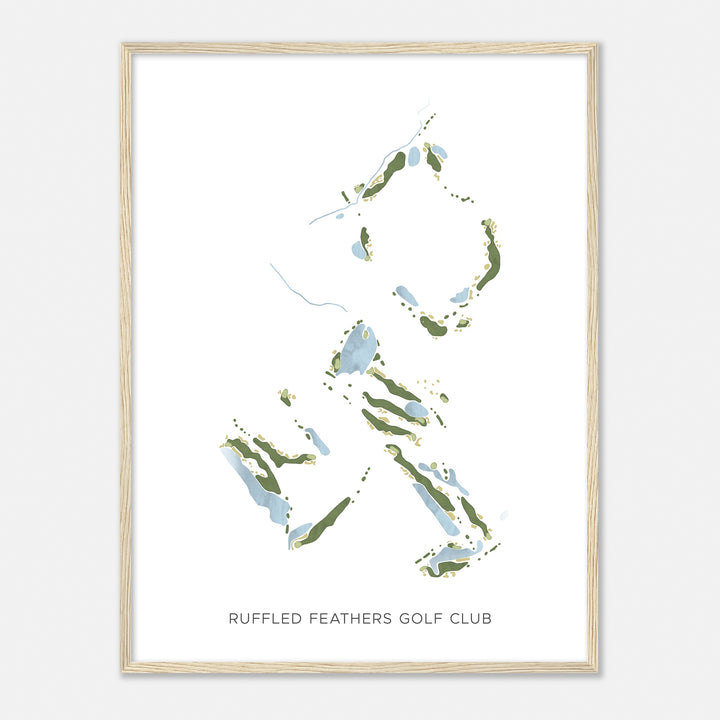 Print of Ruffled Feathers Golf Club Modern Map