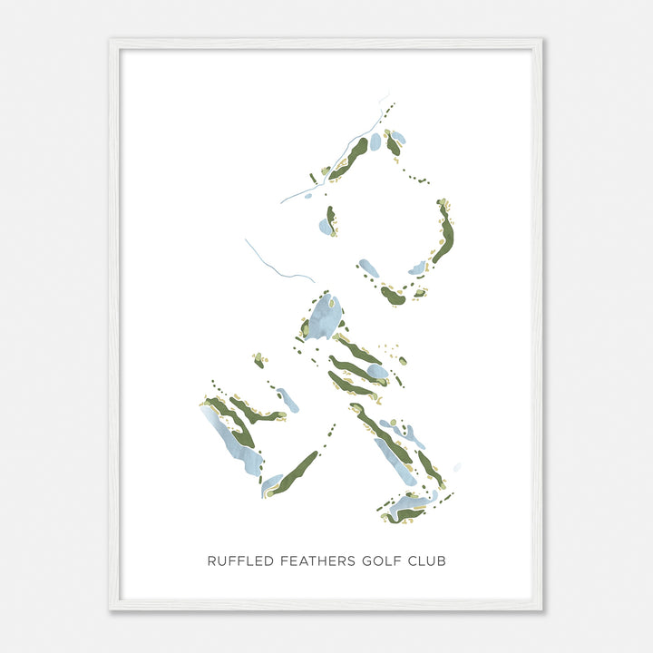Print of Ruffled Feathers Golf Club Modern Map