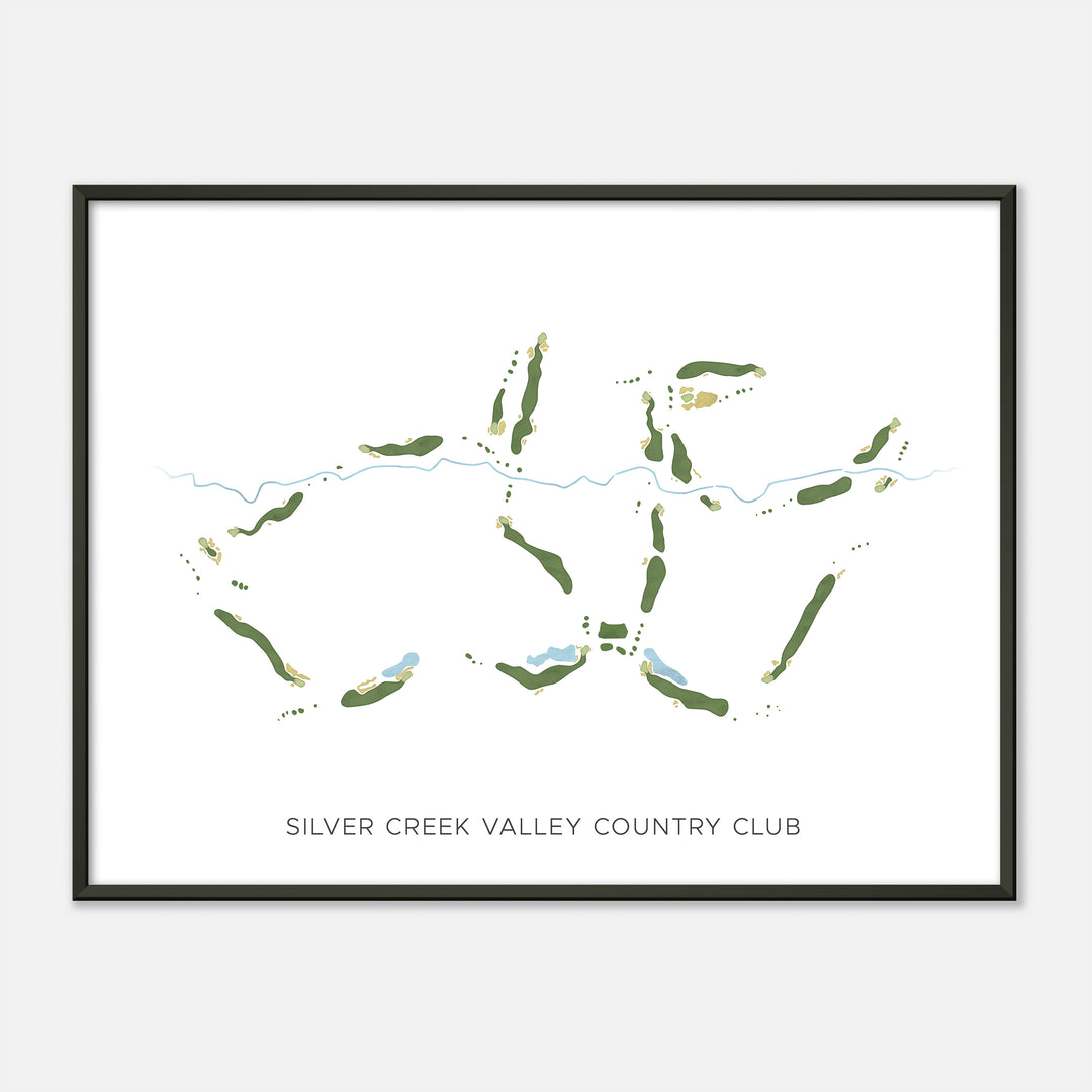 Print of Silver Creek Valley Country Club Modern Map