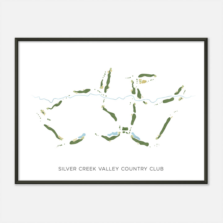 Print of Silver Creek Valley Country Club Modern Map