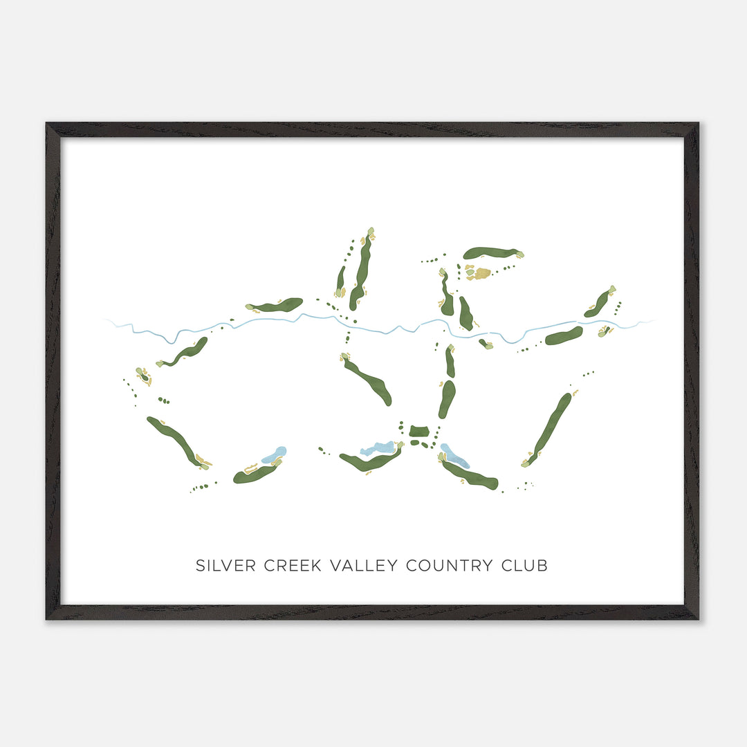 Print of Silver Creek Valley Country Club Modern Map