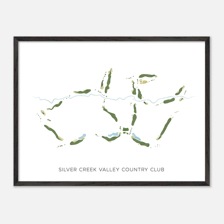 Print of Silver Creek Valley Country Club Modern Map