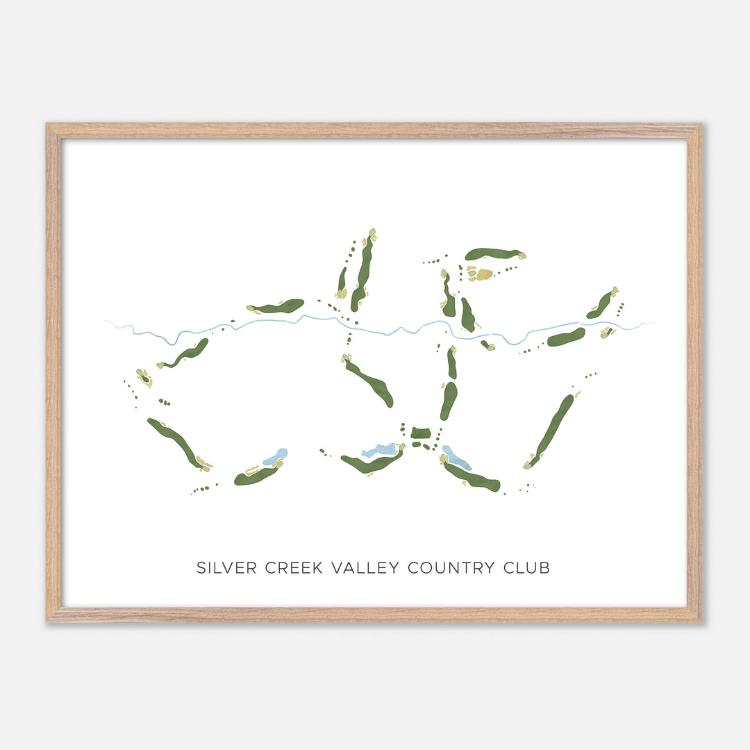 Print of Silver Creek Valley Country Club Modern Map