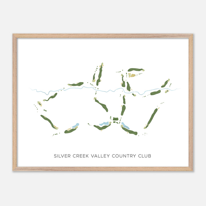 Print of Silver Creek Valley Country Club Modern Map