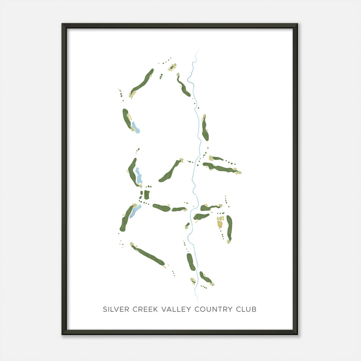 Print of Silver Creek Valley Country Club Modern Map