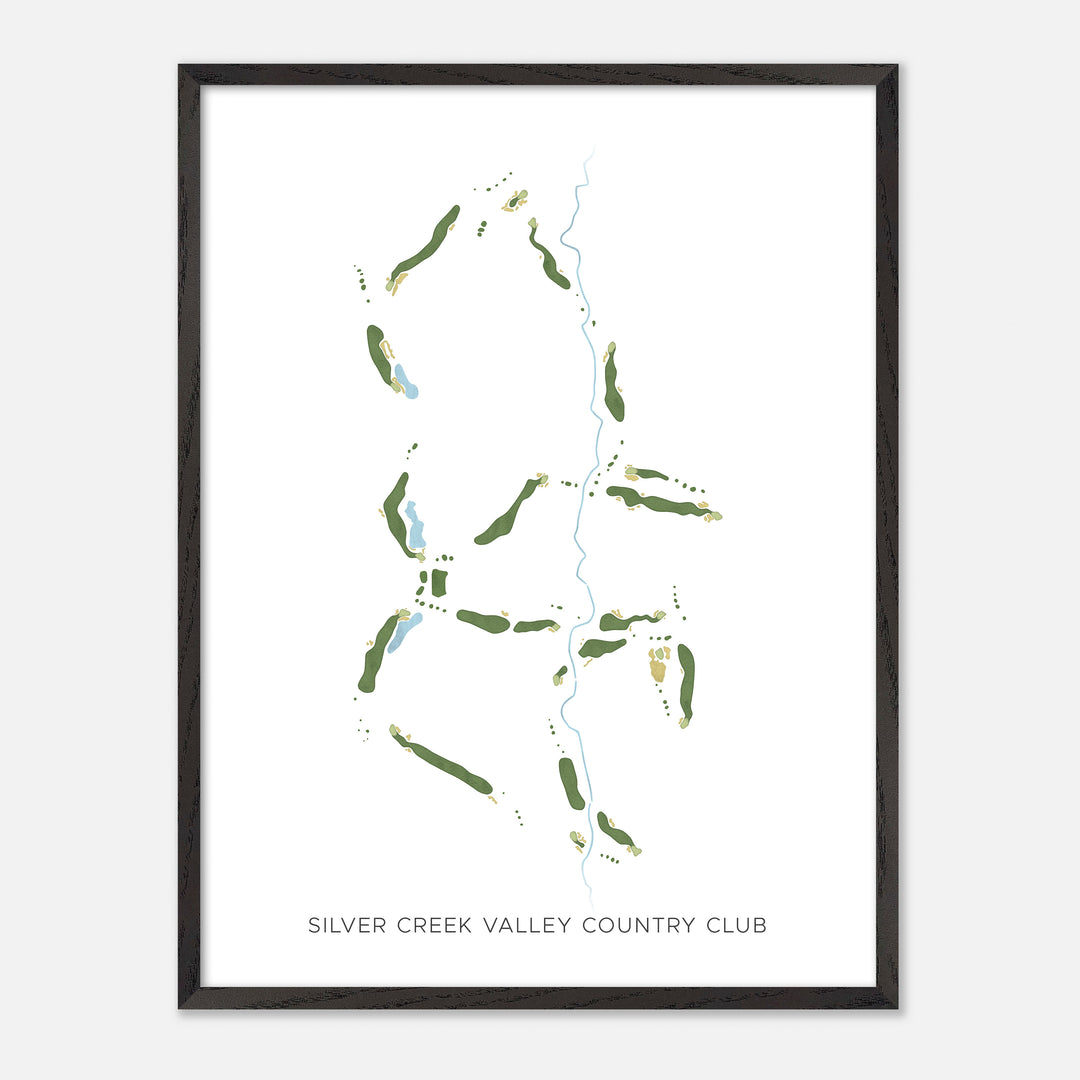 Print of Silver Creek Valley Country Club Modern Map