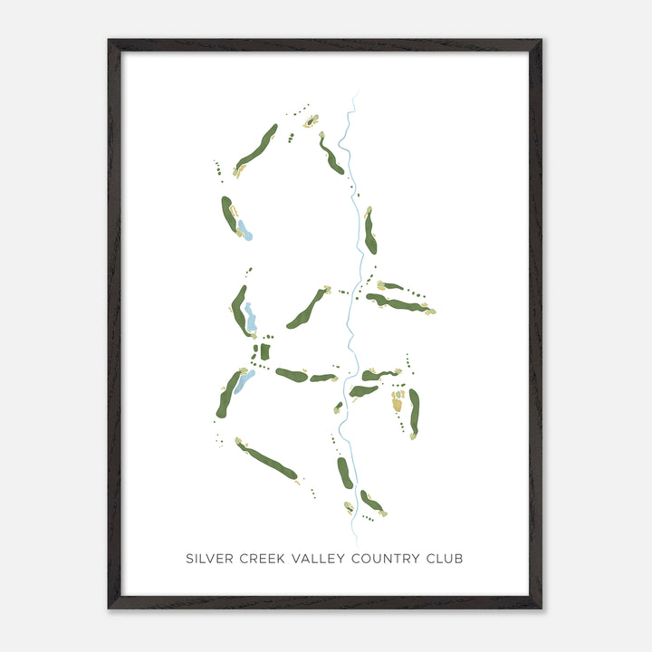 Print of Silver Creek Valley Country Club Modern Map