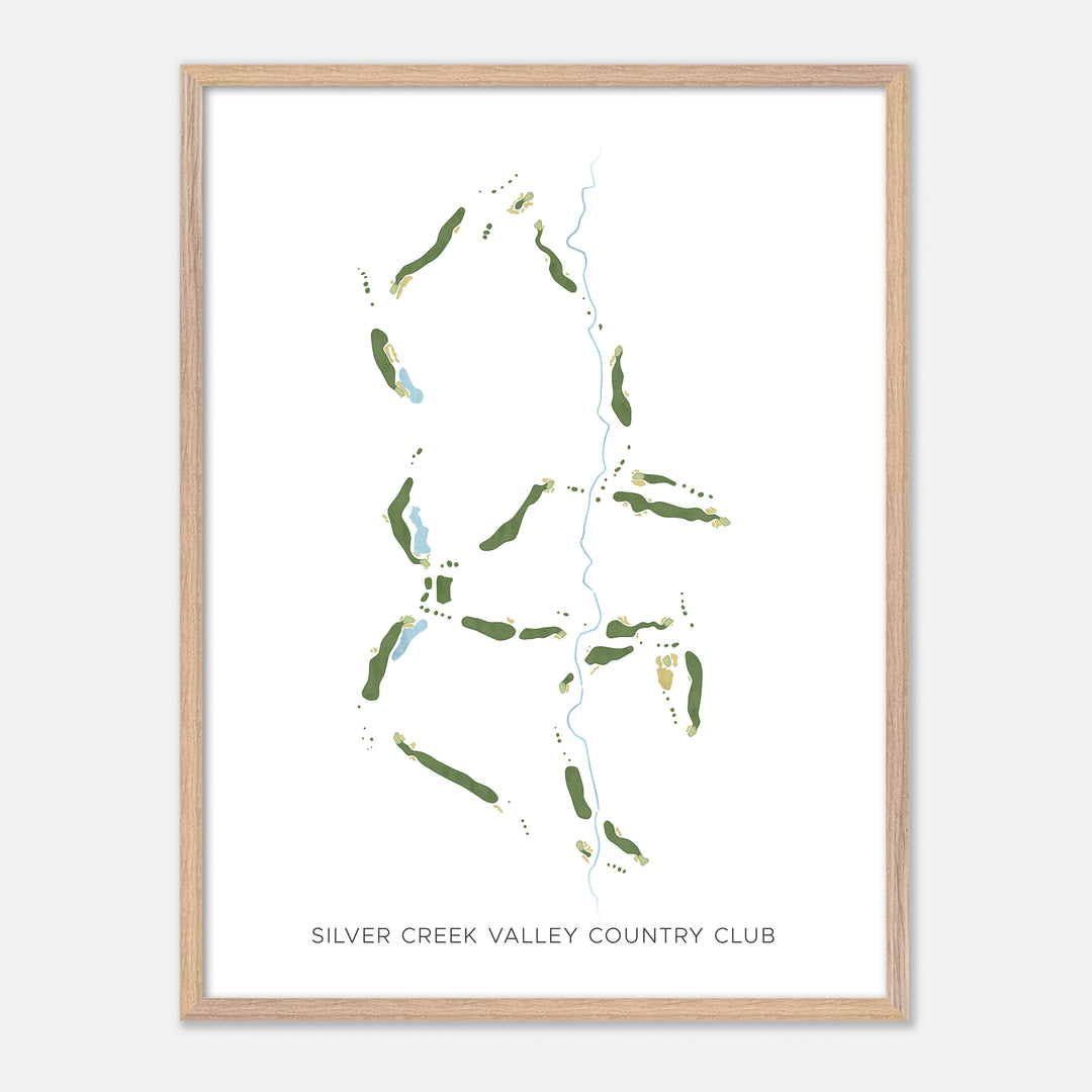 Print of Silver Creek Valley Country Club Modern Map