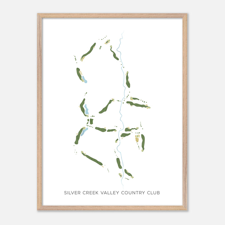 Print of Silver Creek Valley Country Club Modern Map